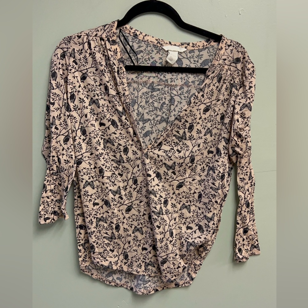 H&M Bird and Butterfly Blouse